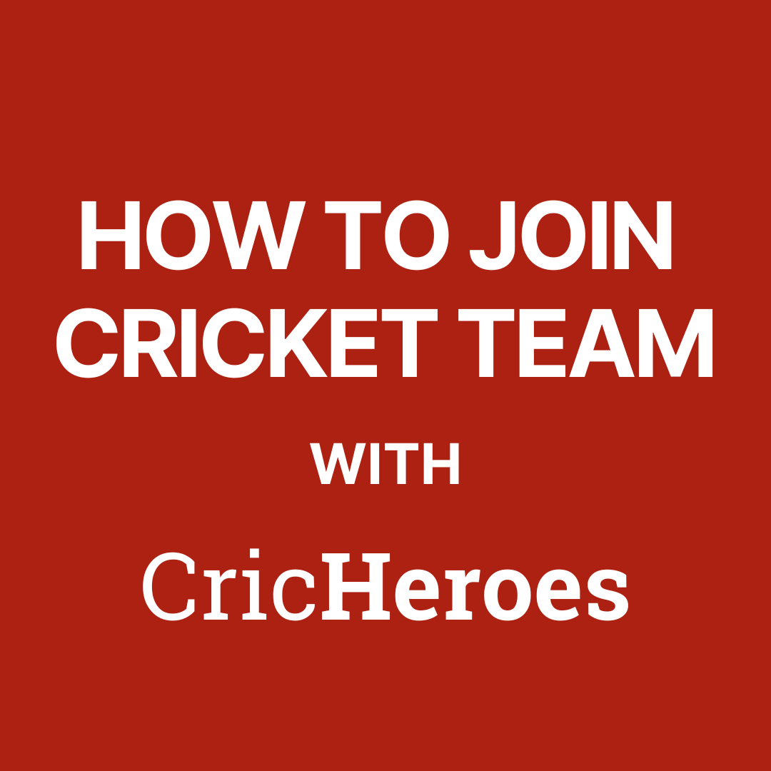 How to join cricket team with CricHeroes