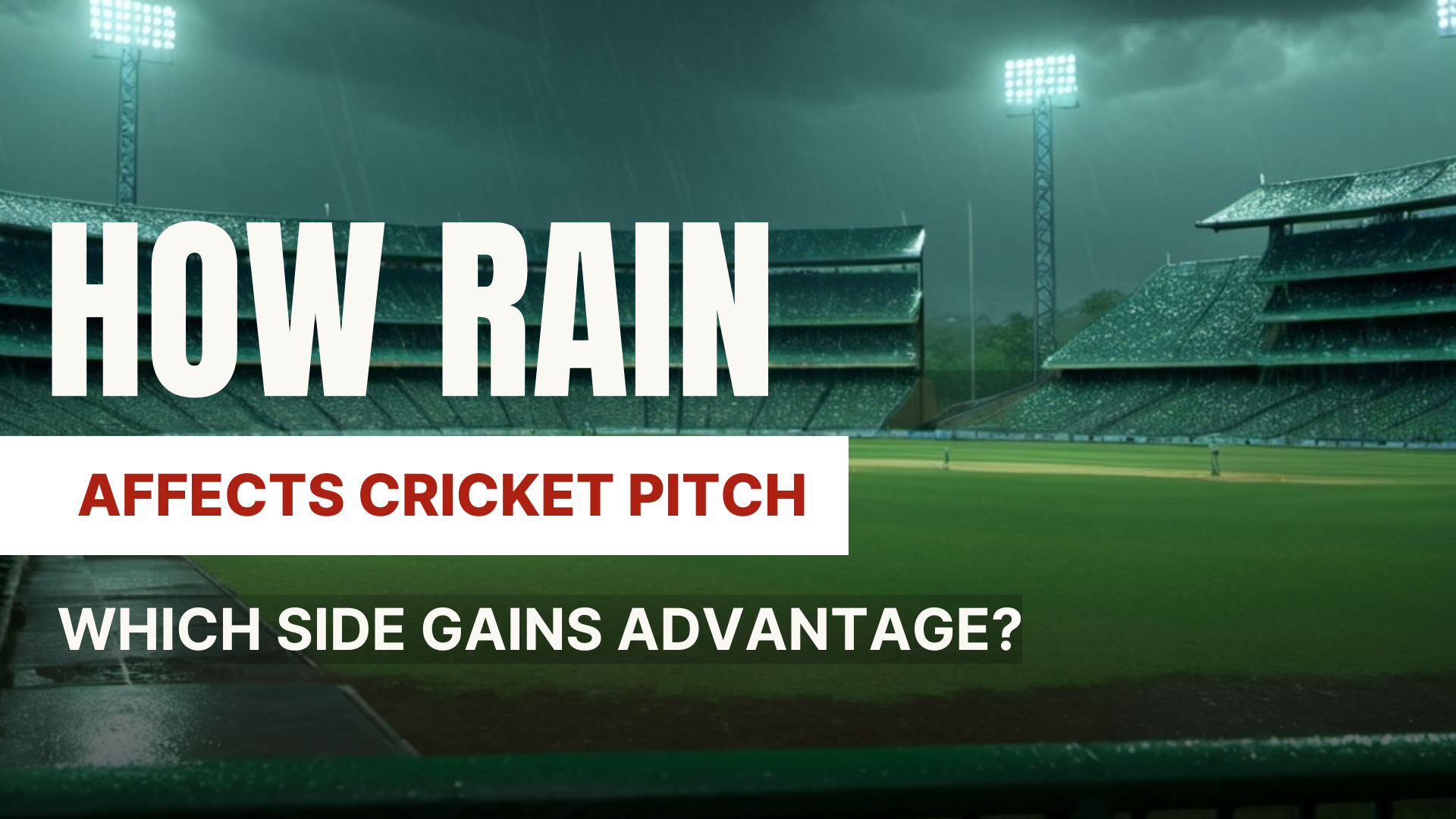 How Rain Affects Cricket Pitch | Which Side Gains Advantage? - CricHeroes