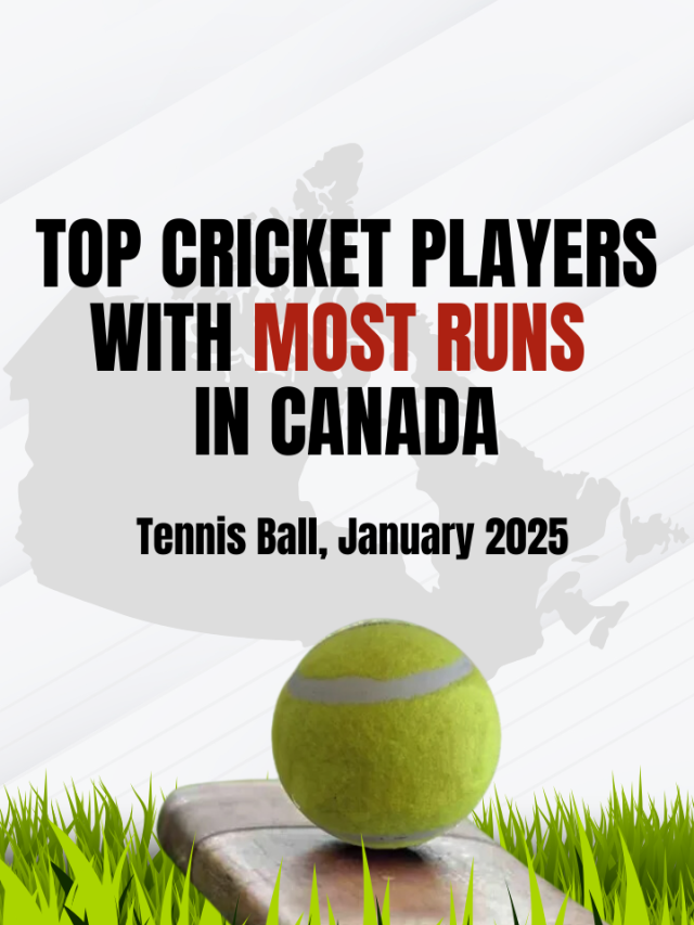 Top Cricket Players with Most Runs in Canada – Tennis Ball, January 2025