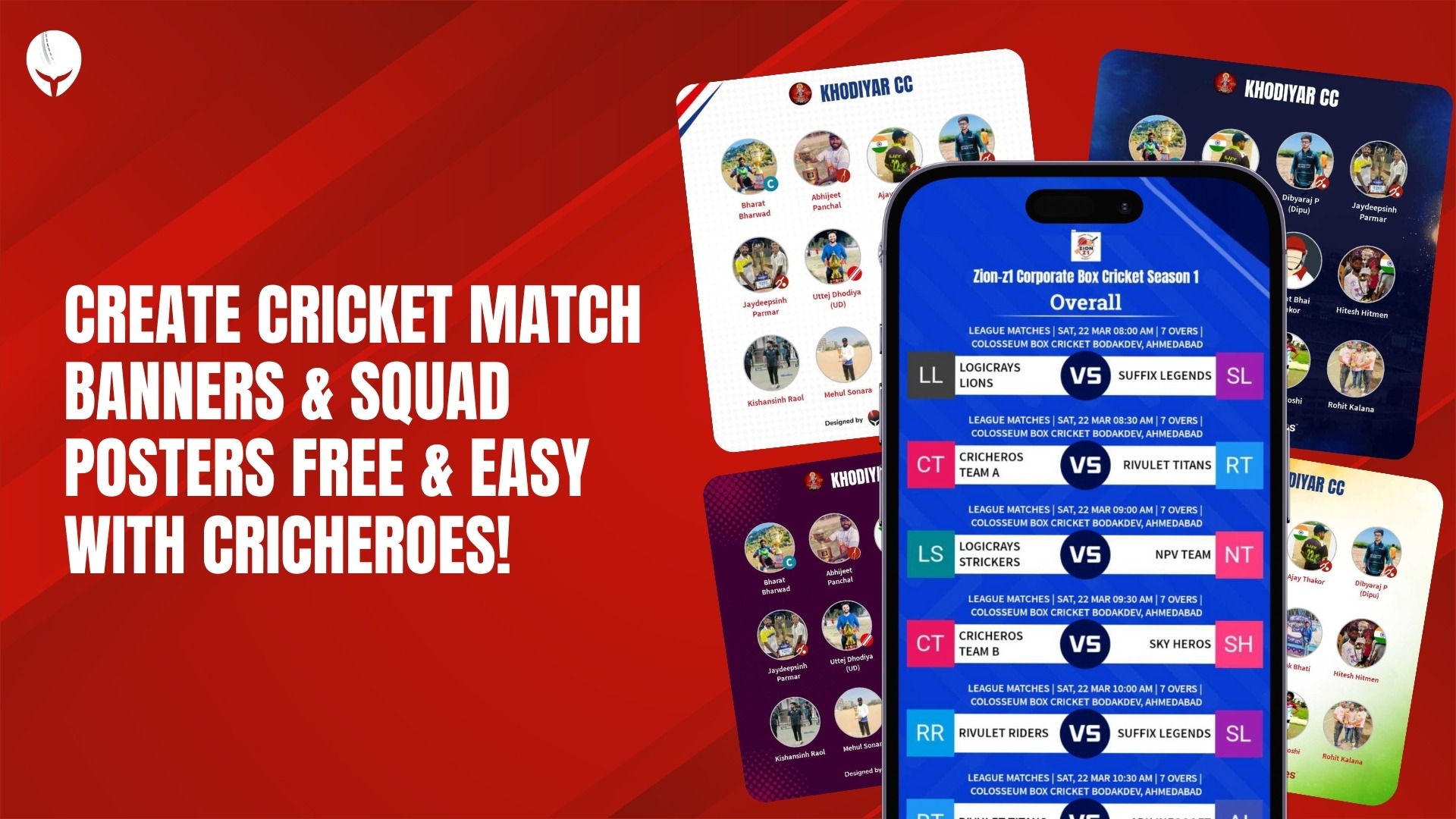 Cricket Match Banners & Squad Posters