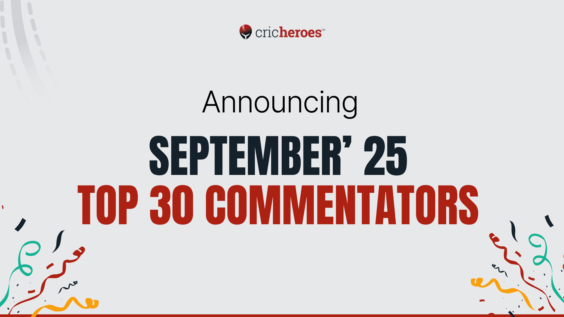 Top 30 Grassroots Cricket Commentators of September 2025